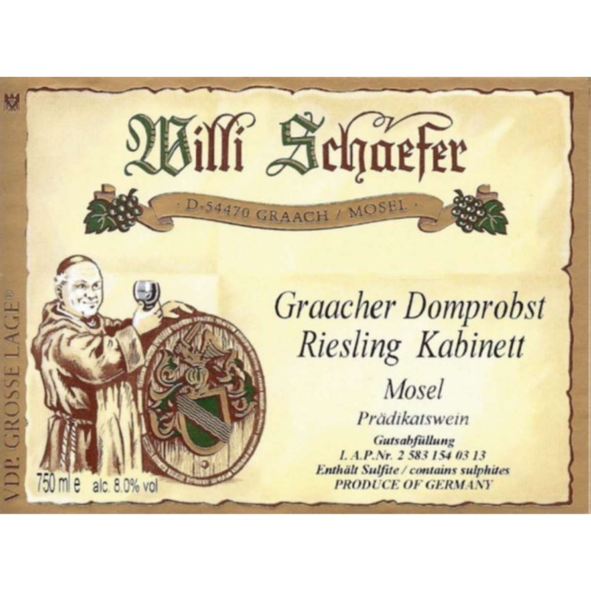 Willi Schaefer Graacher Domprobst Riesling Kabinett 2024