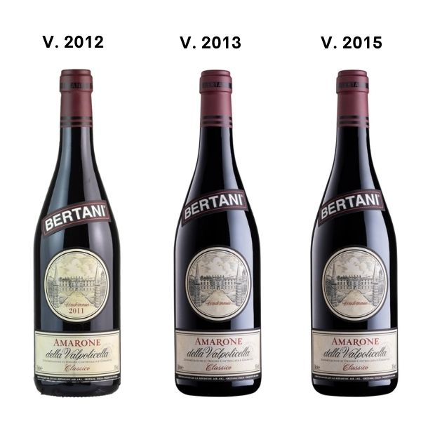 Bertani Amarone 2012, 2013, 2015 Library Vertical 3-Pack