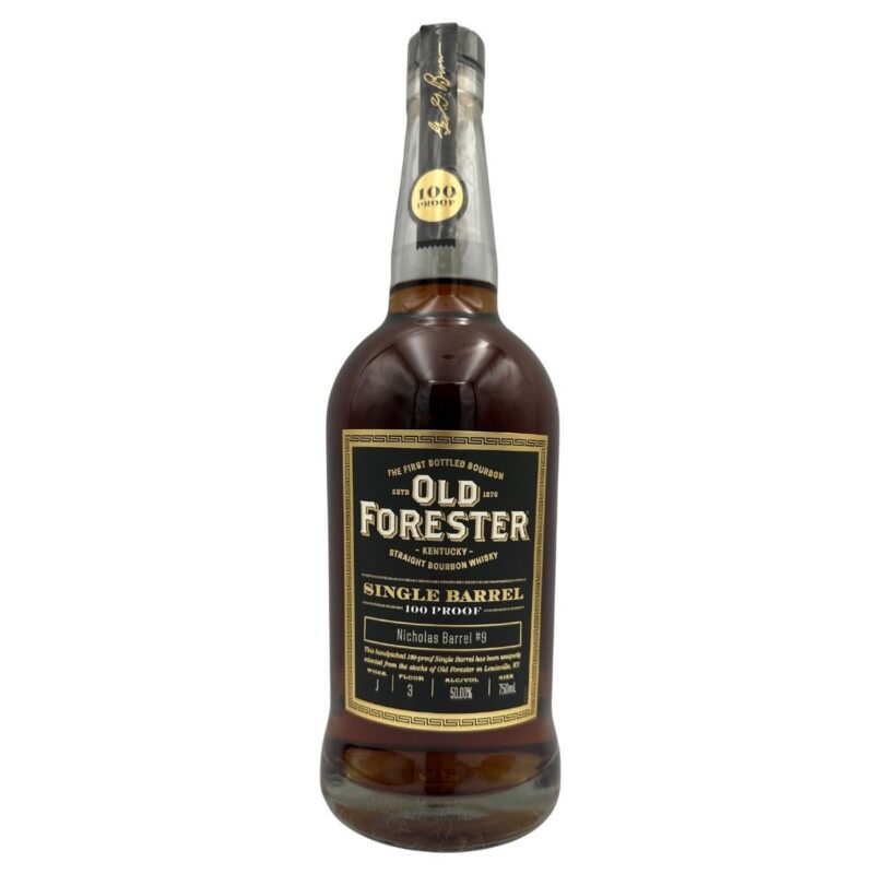 Old Forester 'Black Label' Nicholas Single Barrel 100-Proof Straight Bourbon Whiskey #9