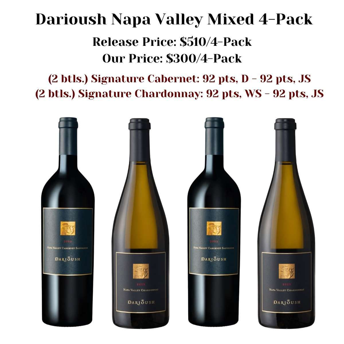Darioush 'Signature' Napa Valley Mixed Four-Pack