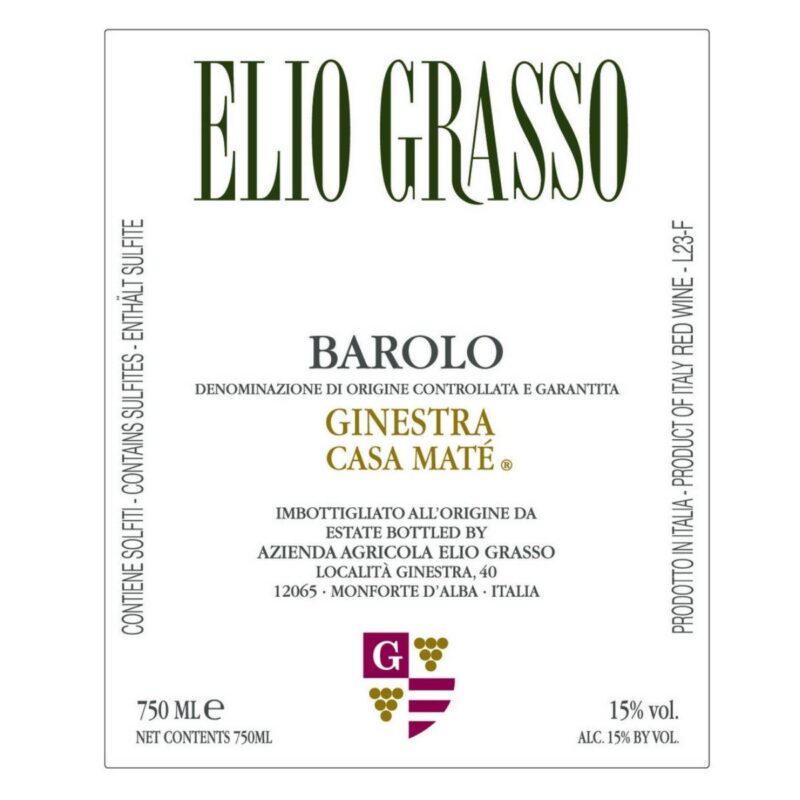 Elio Grasso Barolo Ginestra Casa Mate 2021