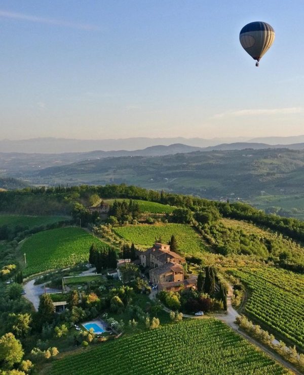corzano e paterno vineyard + hot air balloon