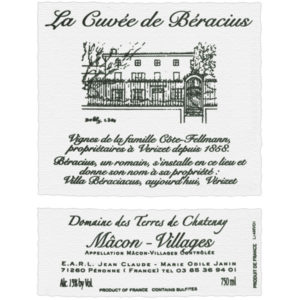 Terres de Chatenay Mâcon-Villages La Cuvee de Beracius 2023
